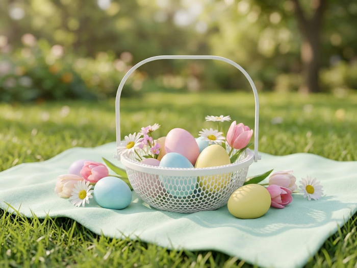 Panier de Pâques ouvert